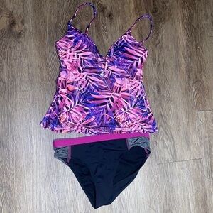 Athletic works Summer Floral bikini  set New